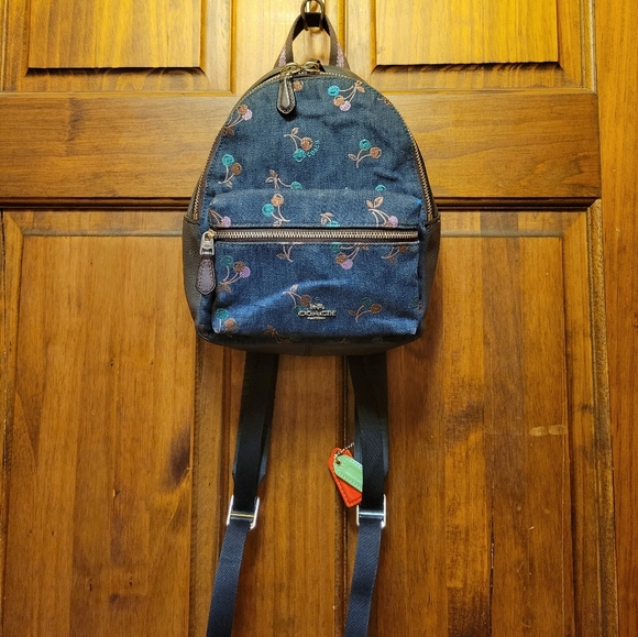 COACH CHARLIE SMALL BACKPACK WITH CHERRIES F31484 - Picture 1 of 16